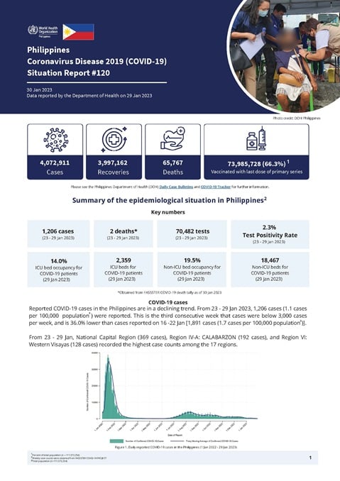 COVID-19 in the Philippines Situation Report 120